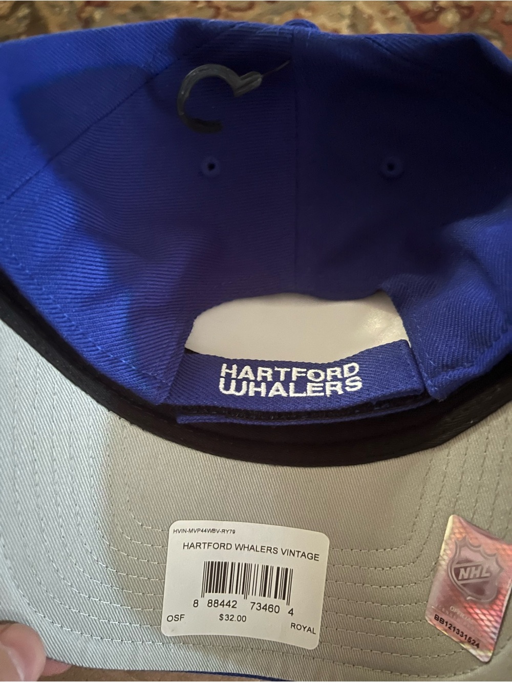 ’47 MVP Blue Hartford Whalers Heritage Adjustable Cap - Picture 2 of 2